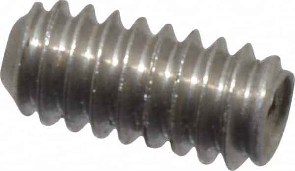 Value Collection - #0-80 UNF, 1/8" OAL, Cup Point Set Screw - Grade 18-8 Stainless Steel, 0.028" Key - Caliber Tooling