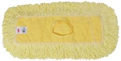 Rubbermaid - 18" Long x 5" Wide Yarn Blend Dust Mop Head - Envelope Connection, Yellow, Looped Head - Caliber Tooling