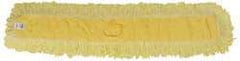 Rubbermaid - 48" Long x 5" Wide Yarn Blend Dust Mop Head - Envelope Connection, Yellow, Looped Head - Caliber Tooling