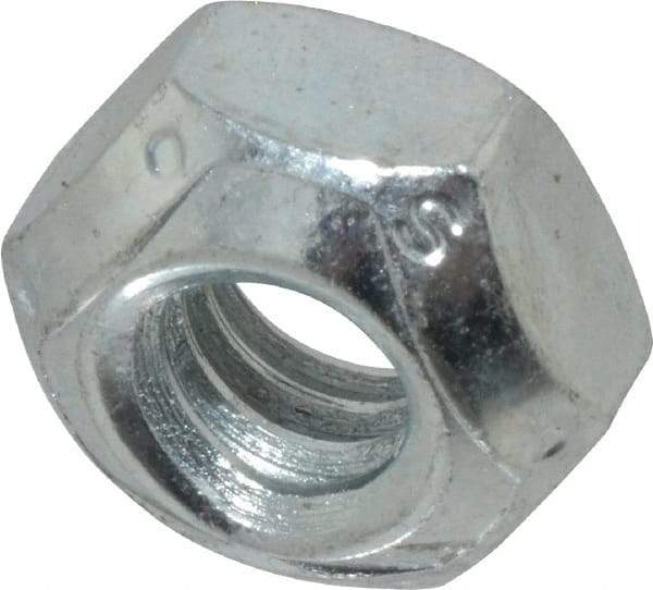 Value Collection - 1/4-20 UNC Grade C Hex Lock Nut with Distorted Thread - 7/16" Width Across Flats, 7/32" High, Cadmium Clear-Plated Finish - Caliber Tooling