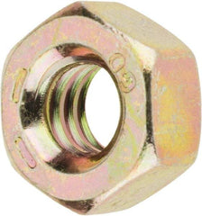 Value Collection - 1/4-20 UNC Steel Right Hand Hex Nut - 7/16" Across Flats, 7/32" High, Zinc Yellow Dichromate Finish - Caliber Tooling