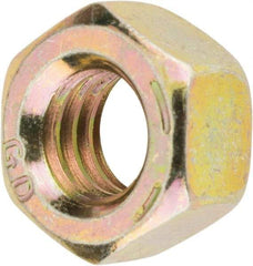 Value Collection - 5/16-18 UNC Steel Right Hand Hex Nut - 1/2" Across Flats, 17/64" High, Zinc Yellow Dichromate Finish - Caliber Tooling