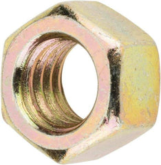 Value Collection - 3/8-16 UNC Steel Right Hand Hex Nut - 9/16" Across Flats, 21/64" High, Zinc Yellow Dichromate Finish - Caliber Tooling