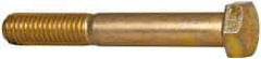 Made in USA - 1/2-13 UNC, 3-1/2" Length Under Head Hex Head Cap Screw - Partially Threaded, Grade 8 Alloy Steel, Zinc Yellow Dichromate Finish, 3/4" Hex - Caliber Tooling