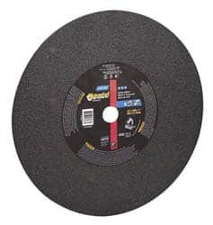 Norton - 14" Aluminum Oxide Cutoff Wheel - 7/64" Thick, 1" Arbor, 4,365 Max RPM, Use with Stationary Tools - Caliber Tooling