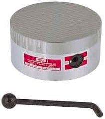 Suburban Tool - Fine Pole Round Permanent Magnetic Rotary Chuck - 6-1/4" Wide x 2-15/16" High, Ceramic - Caliber Tooling