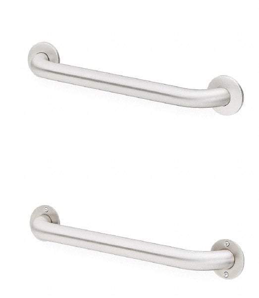 Bradley - Washroom Partition Stainless Steel Grab Bar - 36 Inch Long, Compatible with Shower and Toilet Stalls - Caliber Tooling