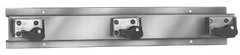 Bradley - 4" High, Stainless Steel with Rubber Holders, Wall Strip Organizer - 36" Long, 4 Holders - Caliber Tooling