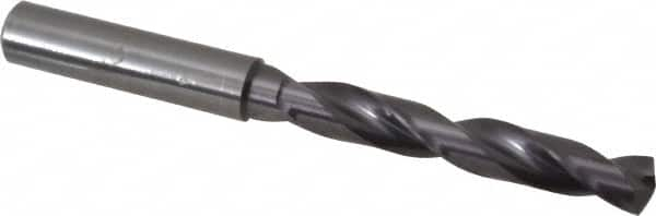 Guhring - 0.3465" 140° Solid Carbide Jobber Drill - FIREX Finish, Right Hand Cut, Spiral Flute, Straight Shank, 103mm OAL, SU Point - Caliber Tooling