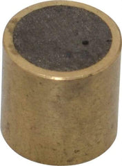 Mag-Mate - 3/8" Diam x 3/8" High, 2-1/2 Lb Average Pull Force, 5 Lb Max Pull Force, Neodymium Rare Earth Shielded Magnet - Brass Shield, 0.032" Shielding Wall Thickness - Caliber Tooling