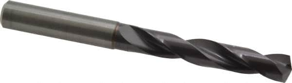 Guhring - 3/8" 140° Solid Carbide Jobber Drill - FIREX Finish, Right Hand Cut, Spiral Flute, Straight Shank, 103mm OAL, SU Point - Caliber Tooling