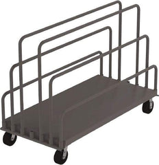 Jamco - 2,000 Lb Capacity Adjustable Sheet & Panel Truck - Steel Deck, 72" OAW, 9" Platform Height, Phenolic Casters - Caliber Tooling