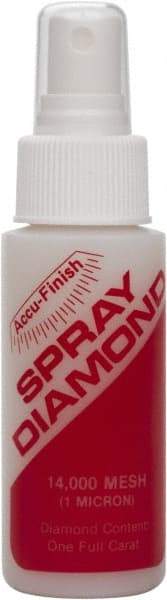 Accu-Finish - 2 oz Diamond Spray Compound - Grade Extra Fine, 14,000 Grit, Clear, Use on Cast Iron & Ceramic - Caliber Tooling