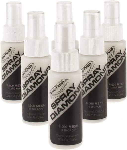 Accu-Finish - 2 oz Diamond Spray Compound - 8,000 Grit, Clear, Use on Ceramic - Caliber Tooling