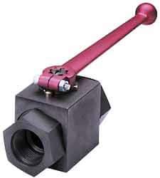 HYDAC - 1" Pipe, Carbon Steel Standard Ball Valve - 1 Piece, SAE x SAE Ends, Lever Handle, 5,000 WOG - Caliber Tooling