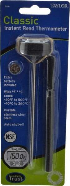 Taylor - -58 to 500°F Extended Pocket Digital Thermometer - LCD Display, 1.5 Volts - Caliber Tooling