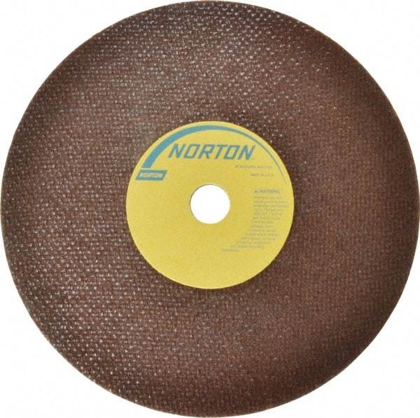 Norton - 7" 60 Grit Aluminum Oxide Cutoff Wheel - 0.035" Thick, 5/8" Arbor, 8,730 Max RPM, Use with Circular Saws - Caliber Tooling