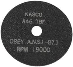 Made in USA - 7" Aluminum Oxide Cutoff Wheel - 1/32" Thick, 1-1/4" Arbor, 8,732 Max RPM, Use with Stationary Tools - Caliber Tooling