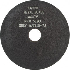 Made in USA - 7" 60 Grit Aluminum Oxide Cutoff Wheel - 1/16" Thick, 1-1/4" Arbor, 5,184 Max RPM, Use with Stationary Tools - Caliber Tooling