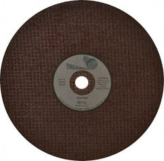 Made in USA - 8" 36 Grit Aluminum Oxide Cutoff Wheel - 1/8" Thick, 5/8" Arbor, 8,000 Max RPM, Use with Chop Saws - Caliber Tooling