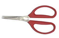 Clauss - 1-1/2" LOC, 6-1/4" OAL Stainless Steel Standard Shears - Ambidextrous, Plastic Straight Handle, For General Purpose Use - Caliber Tooling