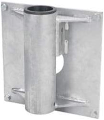 THERN - 8 Inches Long x 3.88 Inches Wide x 14.56 Inches Deep x 1/2 Inches Thick Davit Crane Wall Mount Base - 7 Inches Distance Between Mounting Hole Centers, 0.41 Inches Hole Diameter, Galvanized Finish - Caliber Tooling