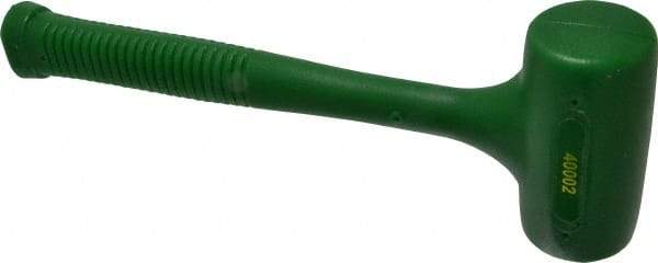 Garland - 26 oz Head 2" Face Diam Polyurethane Dead Blow Hammer - 11-1/2" OAL, Polyurethane Handle - Caliber Tooling