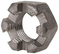 Value Collection - 1/2-20 UNF Grade 2 Steel Slotted Locknut - 3/4" Width Across Flats, 7/16" High, Uncoated - Caliber Tooling