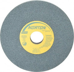 Norton - 7" Diam x 1-1/4" Hole x 1/2" Thick, I Hardness, 80 Grit Surface Grinding Wheel - Silicon Carbide, Type 1, Medium Grade, 3,600 Max RPM, Vitrified Bond, No Recess - Caliber Tooling