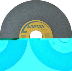 Norton - 7" Diam x 1-1/4" Hole x 1/2" Thick, I Hardness, 100 Grit Surface Grinding Wheel - Silicon Carbide, Type 1, Fine Grade, 3,600 Max RPM, Vitrified Bond, No Recess - Caliber Tooling