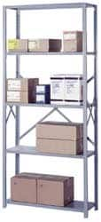 Lyon - 6 Shelf Add-On Open Steel Shelving - 900 Lb Capacity, 36" Wide x 84" High x 18" Deep, Gray - Caliber Tooling