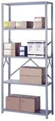 Lyon - 6 Shelf Add-On Open Steel Shelving - 900 Lb Capacity, 36" Wide x 84" High x 18" Deep, Gray - Caliber Tooling