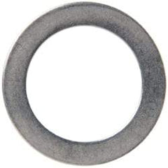 Made in USA - 0.51mm Thick, 14mm Inside x 20mm OD, Round Shim - 1/2" Screw, Uncoated 302/304 Stainless Steel - Caliber Tooling