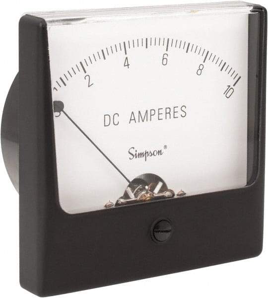 Simpson Electric - Analog, DC Ammeter, Panel Meter - 60 Hz, 0.005 Ohms at 60 Hz - Caliber Tooling