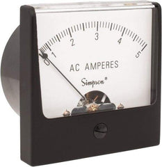 Simpson Electric - Analog, AC Ammeter, Panel Meter - 60 Hz, 0.008 Ohms at 60 Hz - Caliber Tooling