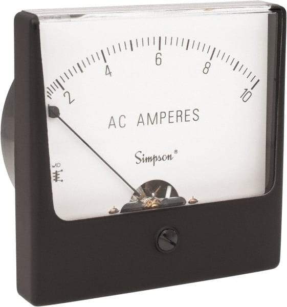 Simpson Electric - Analog, AC Ammeter, Panel Meter - 60 Hz, 0.004 Ohms at 60 Hz - Caliber Tooling