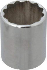 Blackhawk by Proto - 1/2" Drive, Standard Hand Socket - 12 Points, 1-3/4" OAL, Chrome Finish - Caliber Tooling