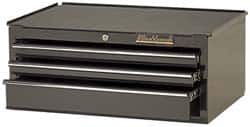 Blackhawk by Proto - 3 Drawer Intermediate Tool Chest - 27" Wide x 18" Deep x 11-1/2" High, Steel, Black - Caliber Tooling