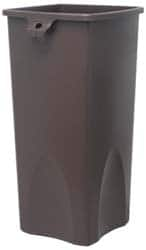 Rubbermaid - 23 Gal Brown Square Trash Can - Polyethylene, 30.9" High x 16-1/2" Long x 15-1/2" Wide - Caliber Tooling