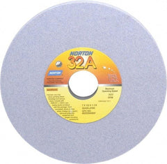 Norton - 7" Diam x 1-1/4" Hole x 1/2" Thick, J Hardness, 80 Grit Surface Grinding Wheel - Aluminum Oxide, Type 1, Medium Grade, 3,600 Max RPM, Vitrified Bond, No Recess - Caliber Tooling