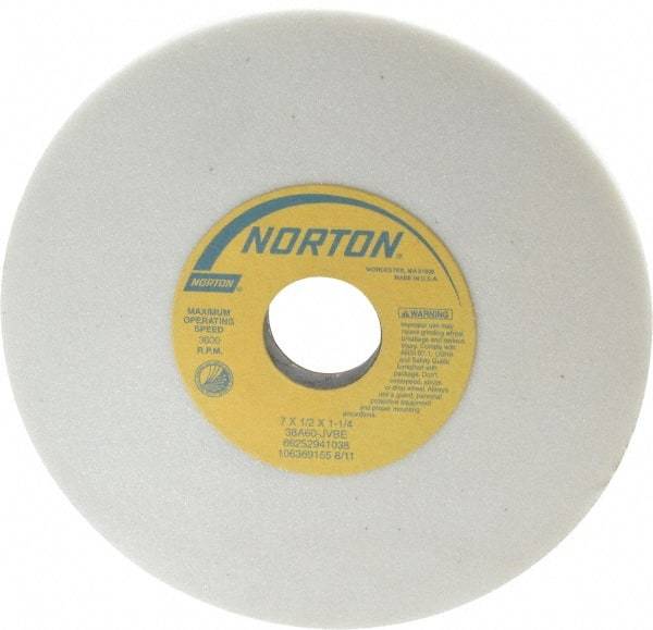 Norton - 7" Diam x 1" Thick, 60 Grit Surface Grinding Wheel - Medium Grade - Caliber Tooling