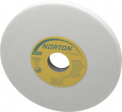 Norton - 7" Diam x 1-1/4" Hole x 1/2" Thick, K Hardness, 60 Grit Surface Grinding Wheel - Aluminum Oxide, Type 1, Medium Grade, 3,600 Max RPM, Vitrified Bond, No Recess - Caliber Tooling