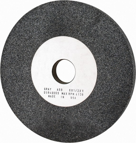 Grier Abrasives - 60 Grit Aluminum Oxide Bench and Pedestal Grinding Wheel - Caliber Tooling