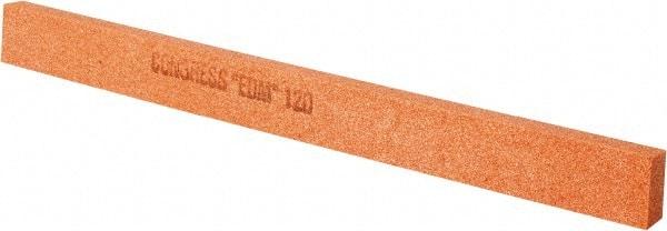 Made in USA - 120 Grit Aluminum Oxide Rectangular Polishing Stone - Fine Grade, 1/2" Wide x 6" Long x 1/4" Thick - Caliber Tooling