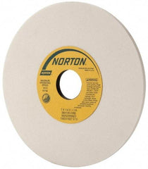 Norton - 7" Diam x 1-1/4" Hole x 1/4" Thick, I Hardness, 100 Grit Surface Grinding Wheel - Aluminum Oxide, Type 1, Fine Grade, 3,600 Max RPM, Vitrified Bond, No Recess - Caliber Tooling