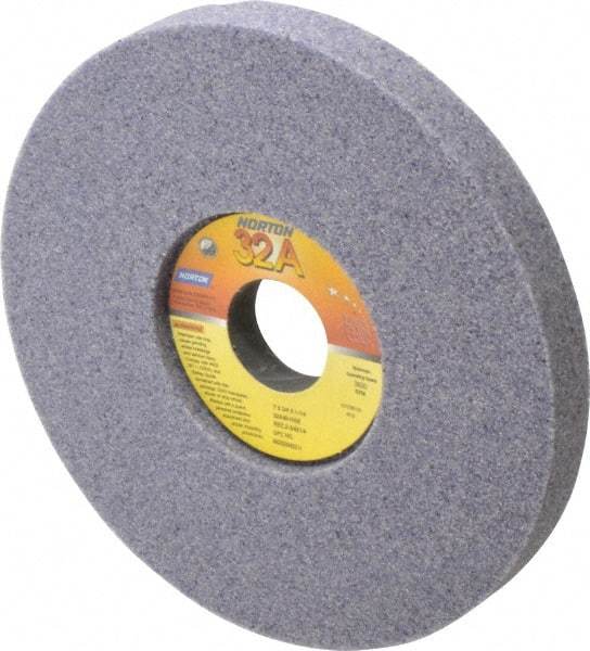 Norton - 7" Diam x 1-1/4" Hole x 3/4" Thick, I Hardness, 46 Grit Surface Grinding Wheel - Aluminum Oxide, Type 5, Coarse Grade, 3,600 Max RPM, Vitrified Bond, One-Side Recess - Caliber Tooling