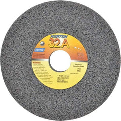 Norton - 7" Diam x 1-1/4" Hole x 3/4" Thick, G Hardness, 46 Grit Surface Grinding Wheel - Aluminum Oxide, Type 1, Coarse Grade, 3,600 Max RPM, Vitrified Bond, No Recess - Caliber Tooling