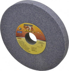 Norton - 7" Diam x 1-1/4" Hole x 3/4" Thick, K Hardness, 46 Grit Surface Grinding Wheel - Aluminum Oxide, Type 1, Coarse Grade, 3,600 Max RPM, Vitrified Bond, No Recess - Caliber Tooling