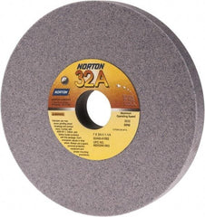 Norton - 7" Diam x 1-1/4" Hole x 3/4" Thick, K Hardness, 60 Grit Surface Grinding Wheel - Aluminum Oxide, Type 1, Medium Grade, 3,600 Max RPM, Vitrified Bond, No Recess - Caliber Tooling