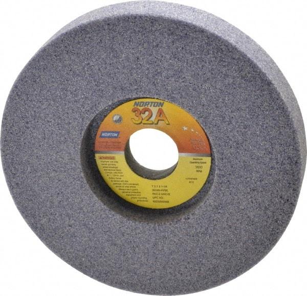 Norton - 7" Diam x 1-1/4" Hole x 1" Thick, H Hardness, 46 Grit Surface Grinding Wheel - Aluminum Oxide, Type 5, Coarse Grade, 3,600 Max RPM, Vitrified Bond, One-Side Recess - Caliber Tooling